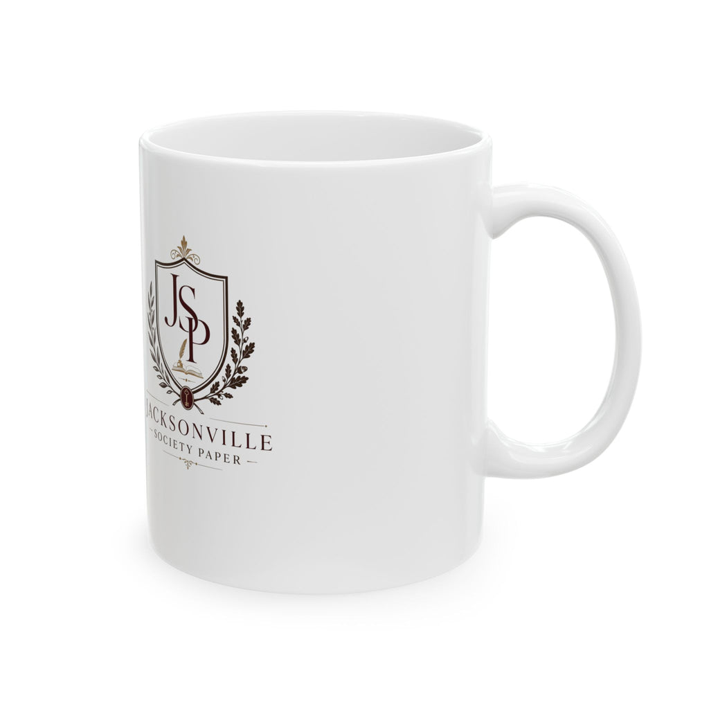 Jacksonville Society Park Ceramic Mug — Elegant Crest Logo Coffee Cup (11oz, 15oz)