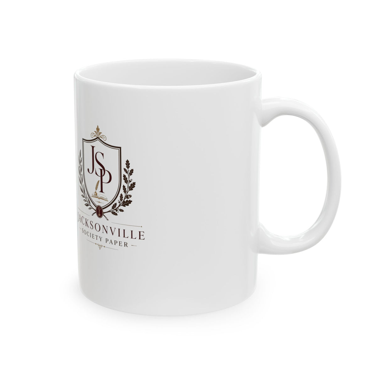 Jacksonville Society Park Ceramic Mug — Elegant Crest Logo Coffee Cup (11oz, 15oz)