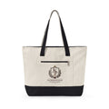 Jacksonville Society Farm Zippered Canvas Tote — Large Farm Crest & "Est. 2023" Cotton Travel Bag